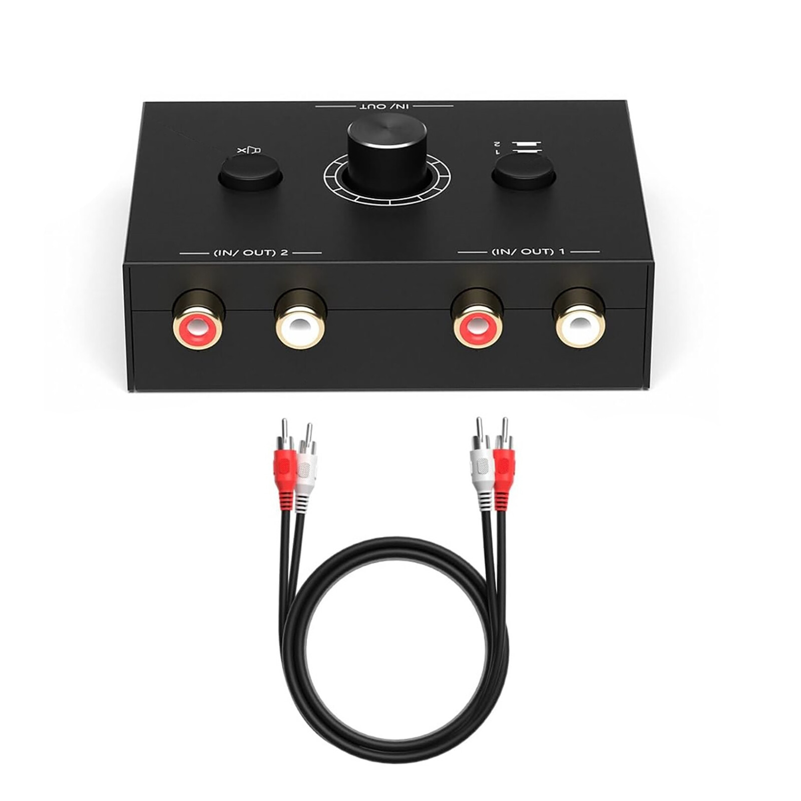 1 In 2 Out/2 In 1 Out RCA Stereo Audio Switch Stereo Audio B
