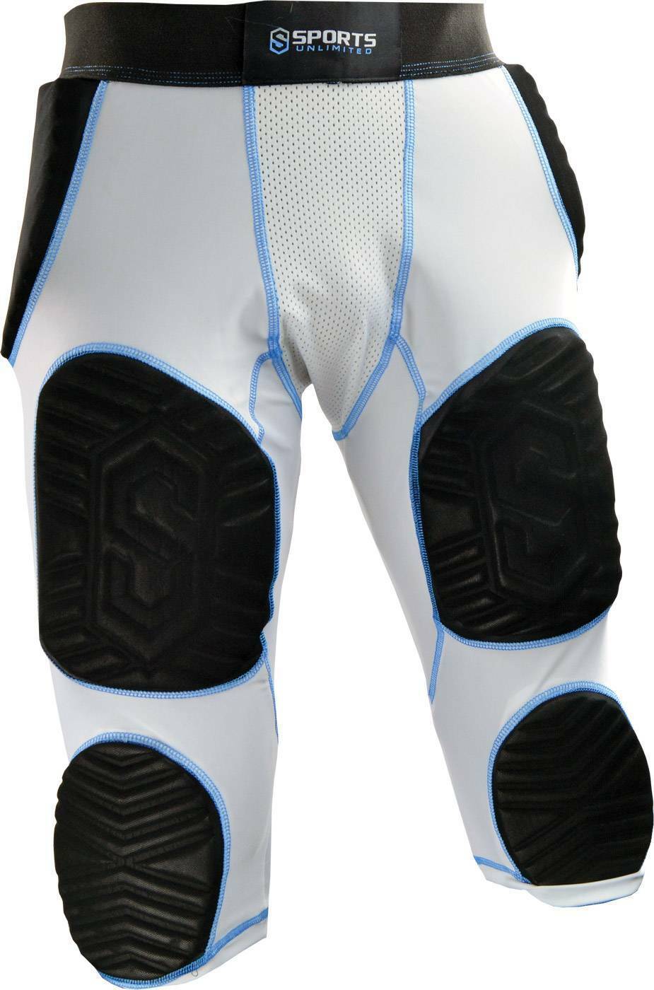 Sports Unlimited Adult 7 Pad Integrated Football Girdle - Flex Thigh Pads,  New