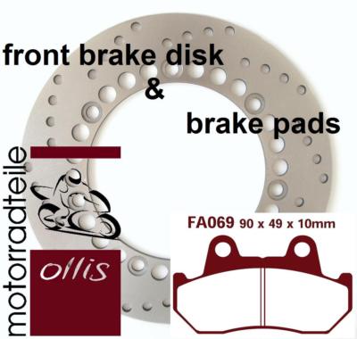 EBC stainless front brake rotor + standard brake pads - Honda XL 600 RM/LM -PD04