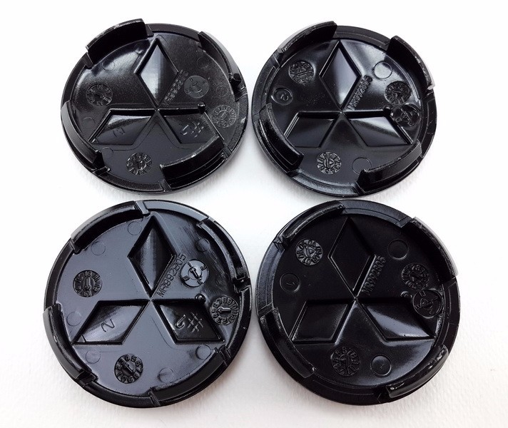 WHEEL CENTER HUB CAPS RED BLACK 56mm. Parts FOR Mitsubishi Lancer