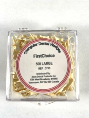Triangular Wood Dental Wedges LARGE 500 Pack First Choice 