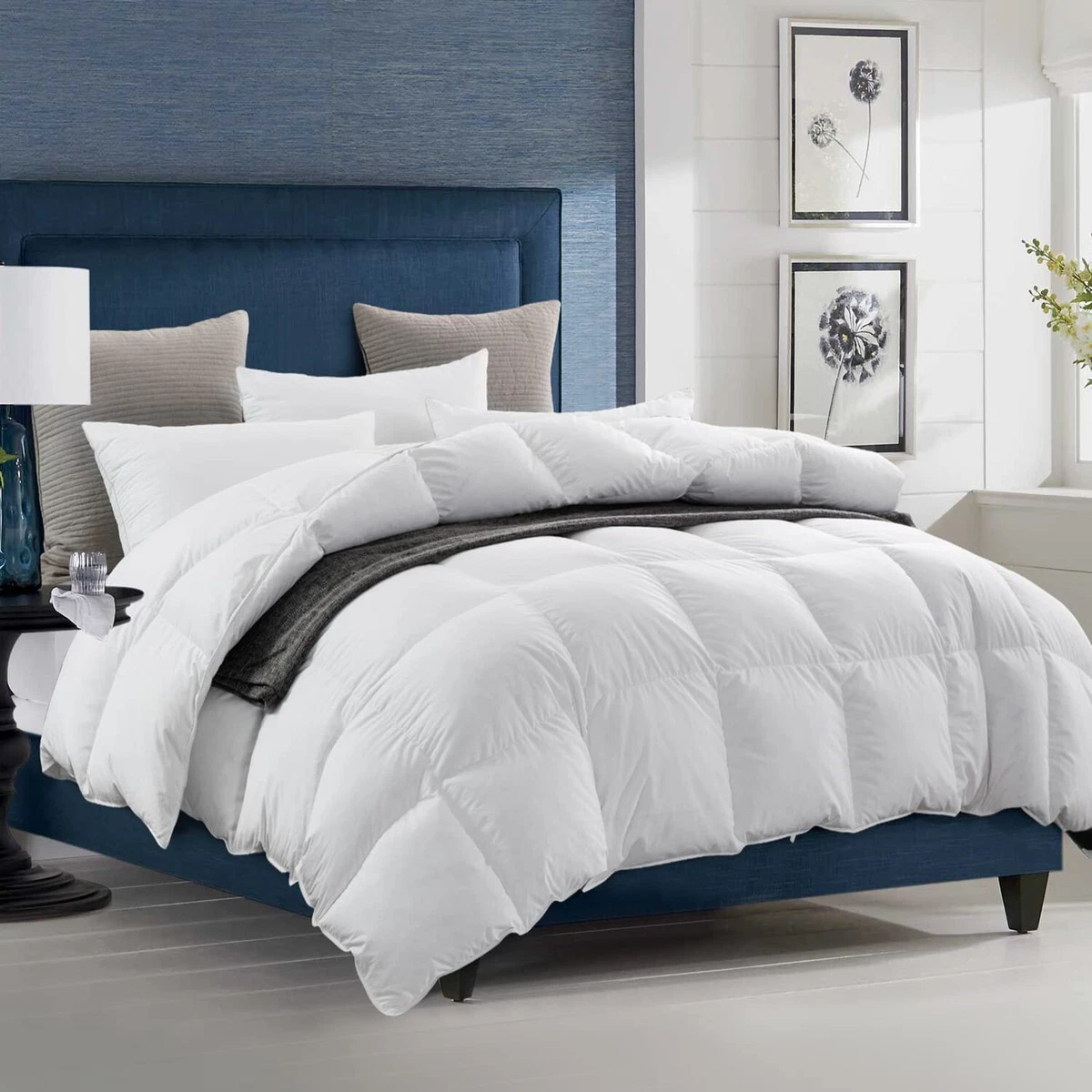 ELEMUSE Down Duvet Duck Feather and Down Duvet 10.5 Tog Size King 225x220cm