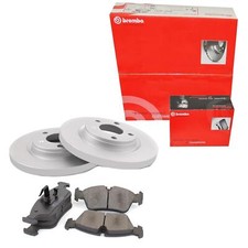 BREMBO Set Bremsscheiben Voll hinten + Bremsbeläge für Fiat Barchetta Coupe Alfa