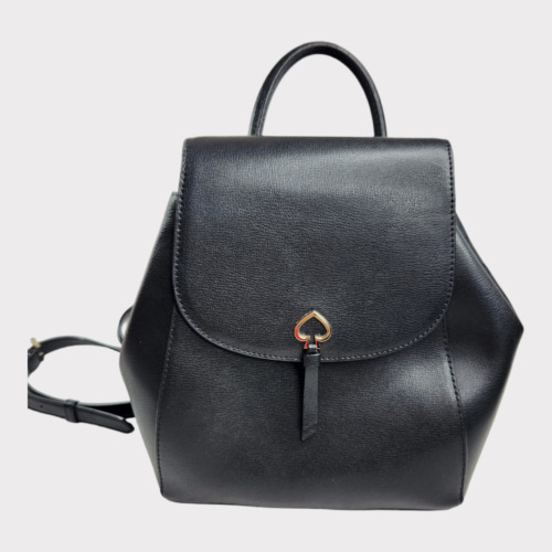 Kate Spade Adel Black Leather Medium Flap Backpac… - image 1