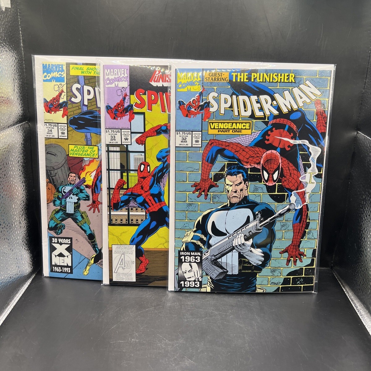 Spiderman 32-34 vengeance W/Punisher Complete Set. Marvel Comics