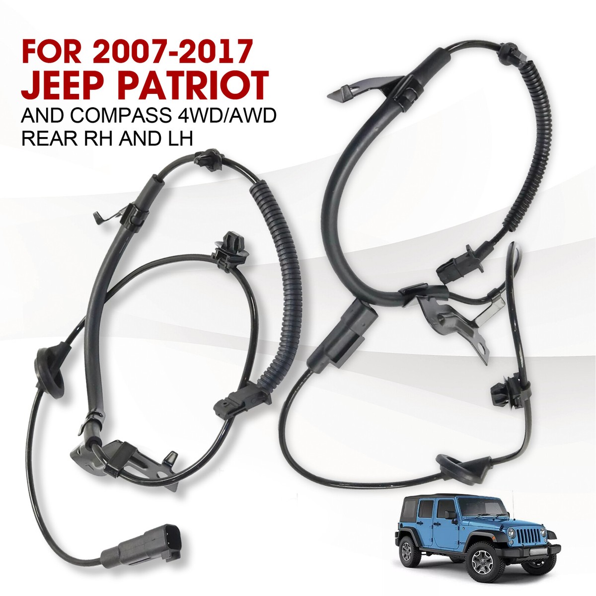 Abs Sensors TRQ 28WP28J Rear Speed Sensor Set Fits 2007-2017 Jeep Compass... Abs Wheel - Foto 12