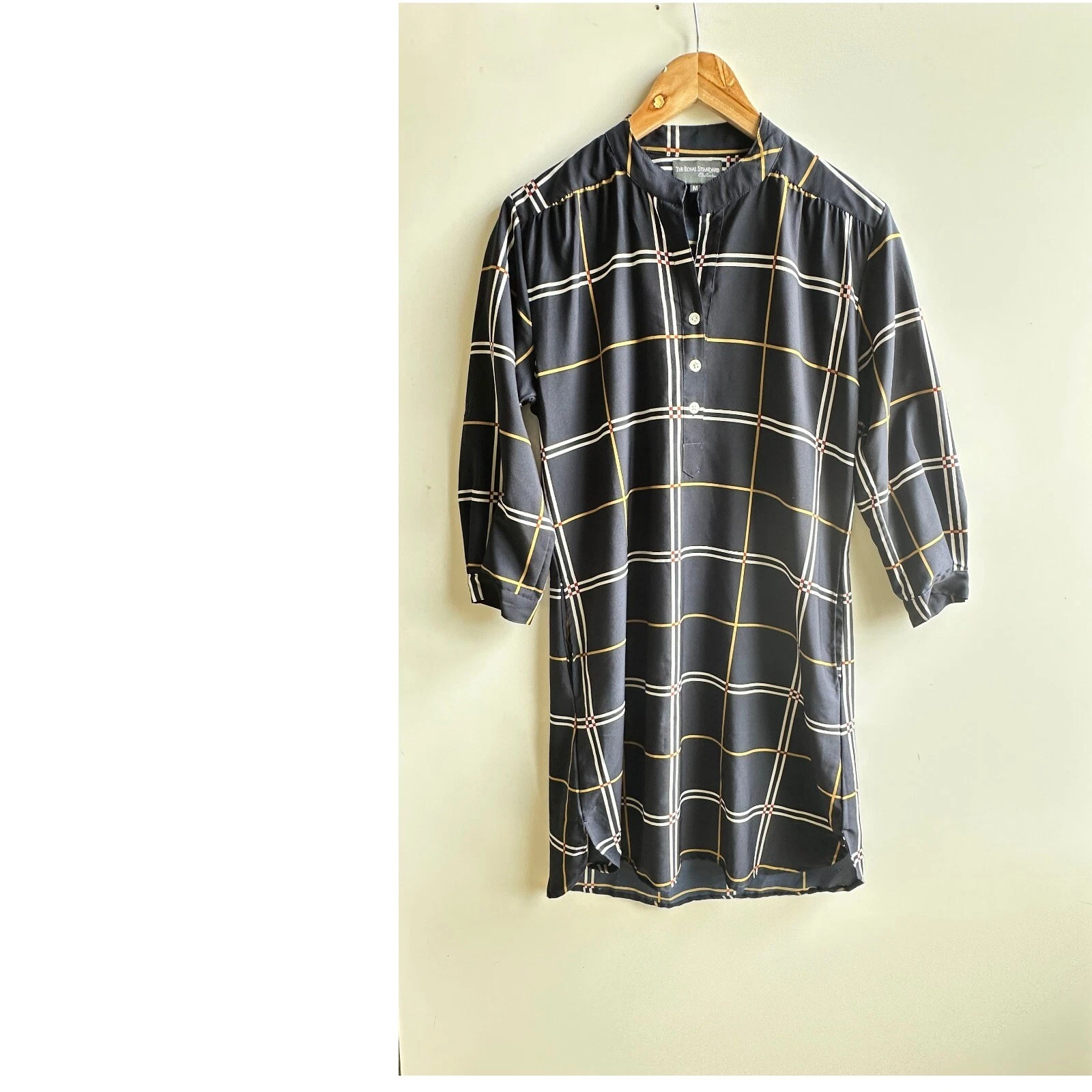 VETEMENTS The Royal Standard Collection Abito Tunica Cambio Plaid Casual Nero Medium