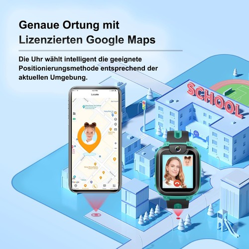 Kinder Smartwatch mit GPS mit SIM Armbanduhr GPS Tracker Wasserdicht SOS Tracker - Bild 2 von 7