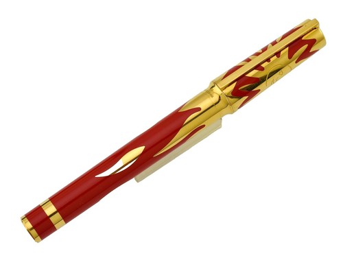 S.T. Dupont FIDELIO Ballpoint Pen 455274 Black x Gold VG cond
