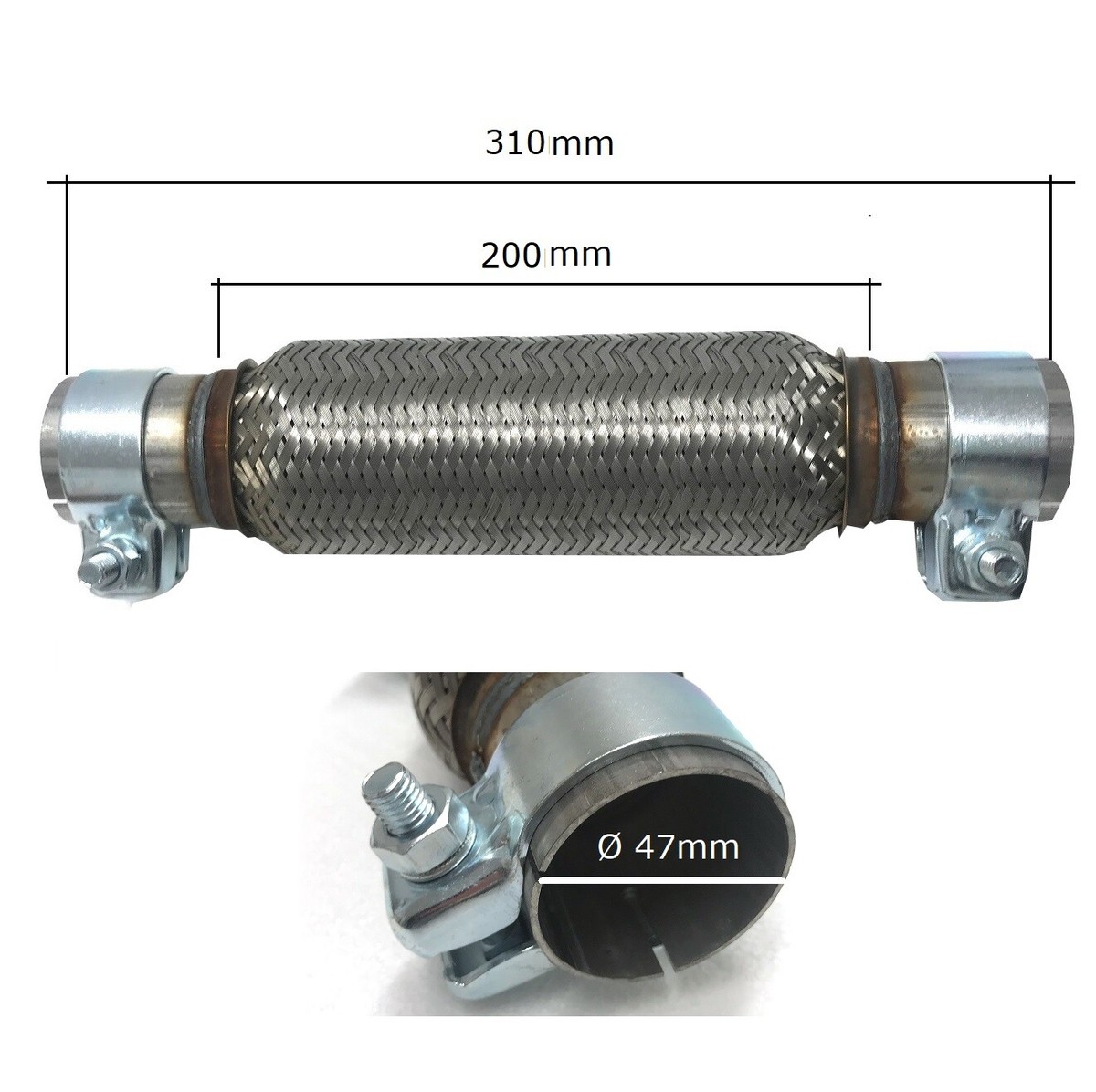Webasto Auspuff Flexrohr 22x2 INOX Mit Ende 1m 9034516