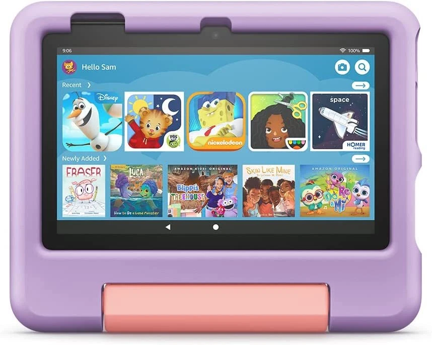 Amazon Fire 7 Kids tablet 12 generation 2022 model 7" ad free with stand newest - Image 2 of 3