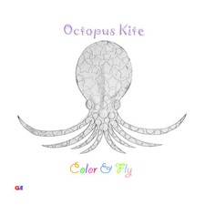 Kid's Coloring Kites - Pack of 12 Octopus Kites - Handmade Bamboo Framed