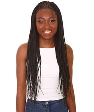 Kristi Straight 30"Long 4X4 Hand-Tied Lace Braided wig