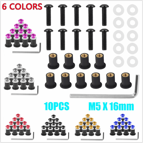 M5 Windscreen Windshield Bolts Screws Kit For Honda CBR600RR CBR900RR CBR1000RR - Picture 1 of 10