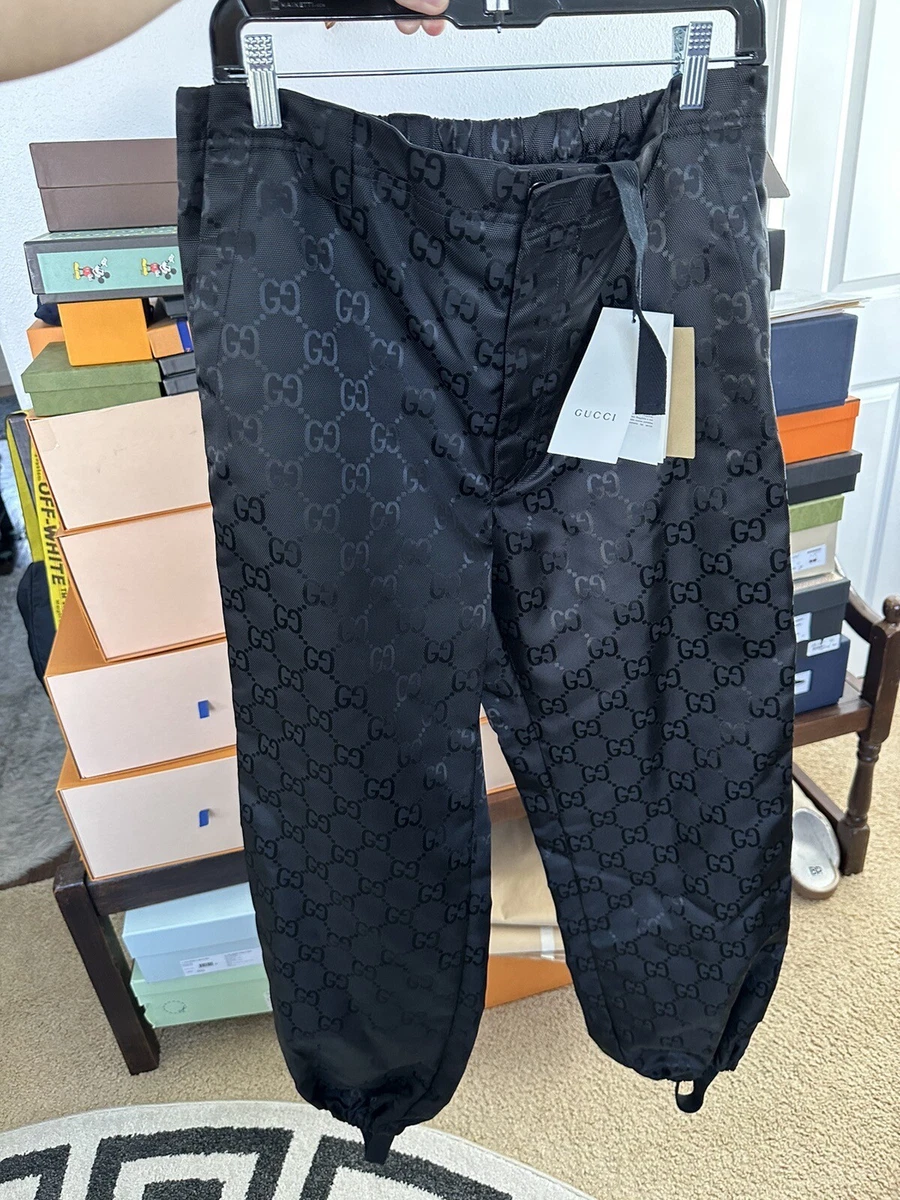 NWT Gucci GG Nylon Pants Trousers Men's Size 48 IT Black |