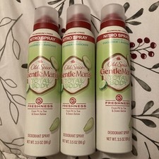 LOT 3 Old Spice Total Body Cucumber  Avocado Aluminum Free Deodorant Spray New