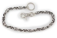 Men Silver Wallet Chain Metal Keychain Jeans Money Holder Skeleton Skull Gothic