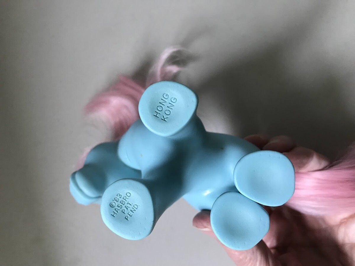 Vintage My Little Pony G1 Bowtie Pony Blue with Pink Hair