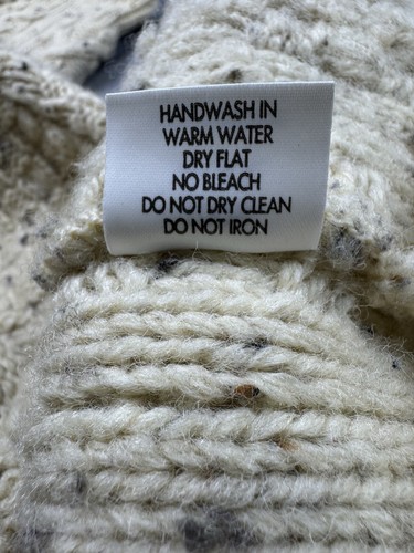 Aran Crafts Maglione Maglia Cavo Uomo S Crema Irlanda Pescatore 100% Lana - Foto 7 di 11
