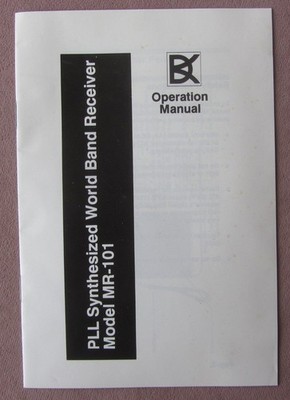 Orig 1990 PLL Synthesized World Band Receiver DAK MR-101 Shortwave Radio Manual