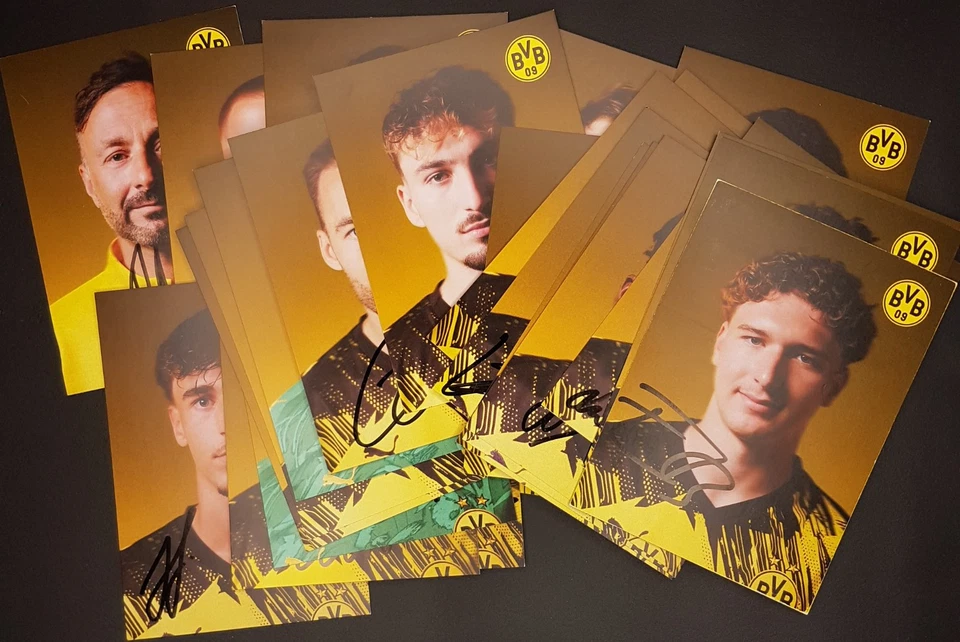 Borussia Dortmund II U23 handsignierte Autogrammkarte Saison 2025/26 Auswahl - Bild 1 von 1