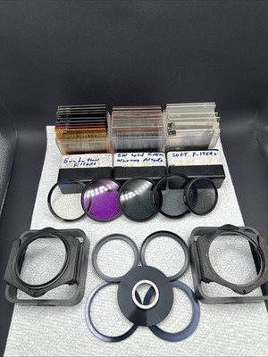 Lot of 21 COKIN Series A lens Filters 5 Other Creative Filters + Rings  AS IS 03