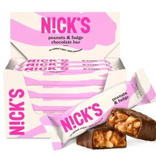 NICKS Peanuts n fudge Keto Chocolate Candy Bars No Added Sugar 180 Calories