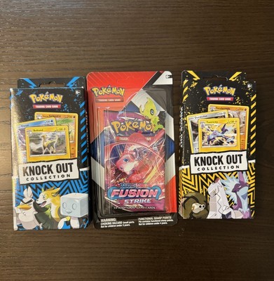 Pokémon Sword Shield Booster Pack Lot Fusion Strike Chilling Reign Knockout Box