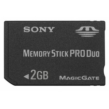 Sony OEM Memory Stick Pro Duo 2GB Card PSP Very Good 0Z