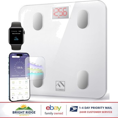 Smart Body Weight Scale with BMI, Body Fat, Muscle Mass & Bluetooth Connectivity