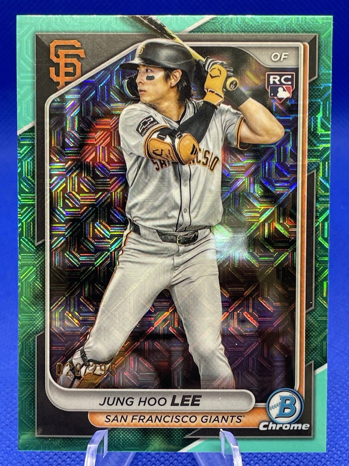 2024 Bowman Chrome - Jung-Hoo Lee #67 Aqua Mojo Refractor /299 (RC)