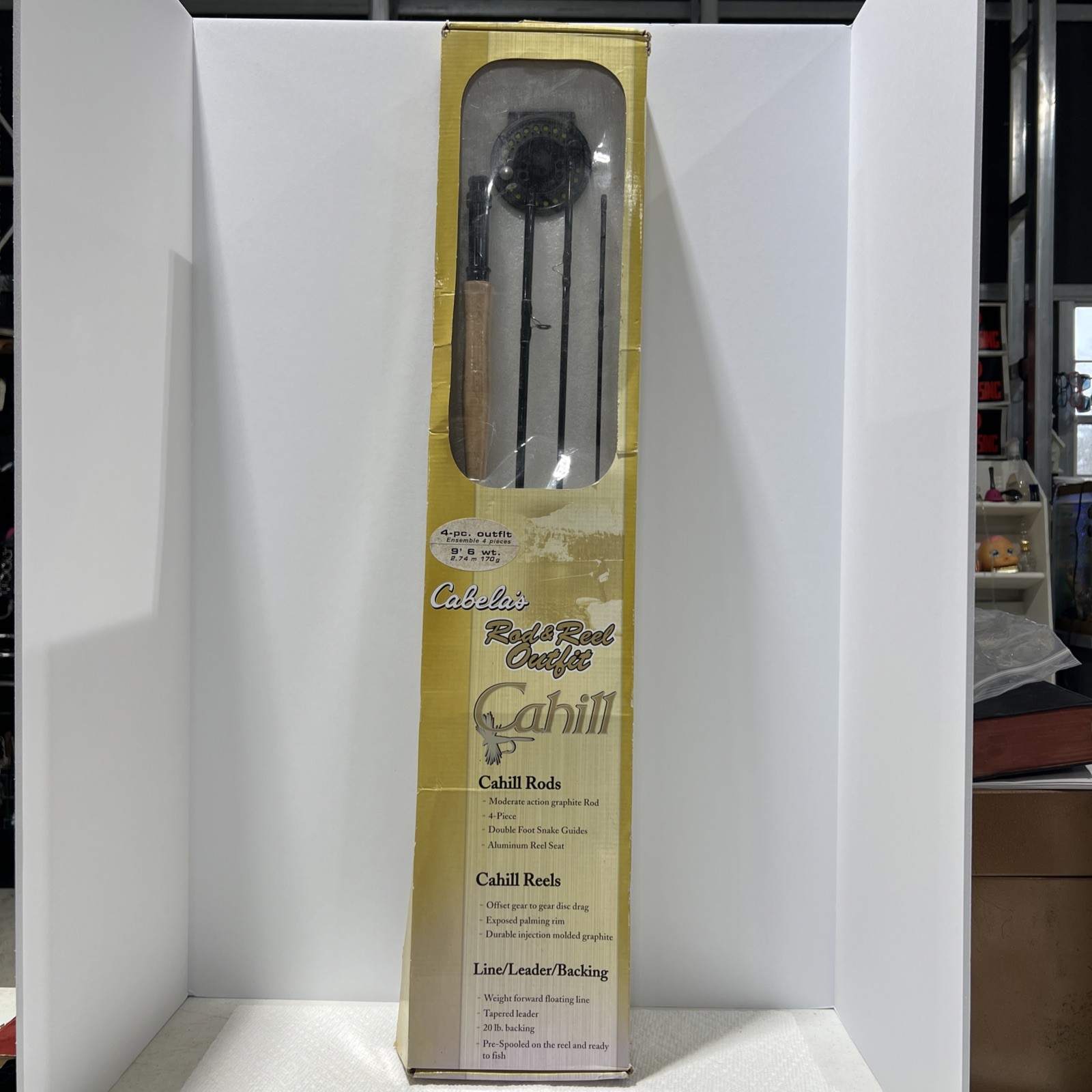 NEW O/B - Cabela's Rod & Reel 4-pc. Outfit Cahill Graphite Rod W/ Box B4