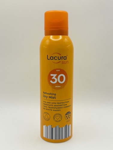 Lacura Sun SPF30 Refreshing Dry Mist 200ml UVA UVB 5 Star Water Resistant