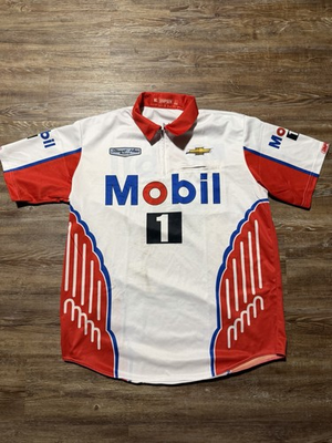 #ad NASCAR Stewart Hass Racing Team Issued Mobil 1 Chevrolet Pit Crew Shirt Size XL $34.00