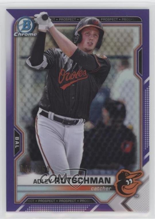 2021 Bowman Chrome Prospects Purple Refractor /250 Adley Rutschman #BCP-121 bp9