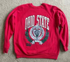 Vintage Ohio State Buckeyes Crewneck 80s Sweatshirt 2 Sided Made in USA Large