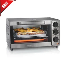 Hamilton Beach - Sure-Crisp 4-Slice Air Fryer Toaster Oven - Stainless Steel