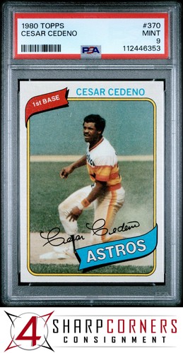 1980 Topps #370 Cesar Cedeno Astros PSA 9