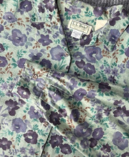 Camicia vintage LL Bean floreale donna 12 made USA bottoni davanti Cottagecore anni 90