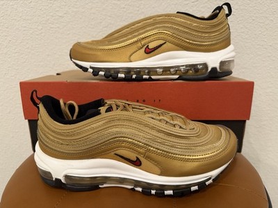 Nike Air Max 97 OG Metallic Gold Varsity Red Women s 7 New Authentic  