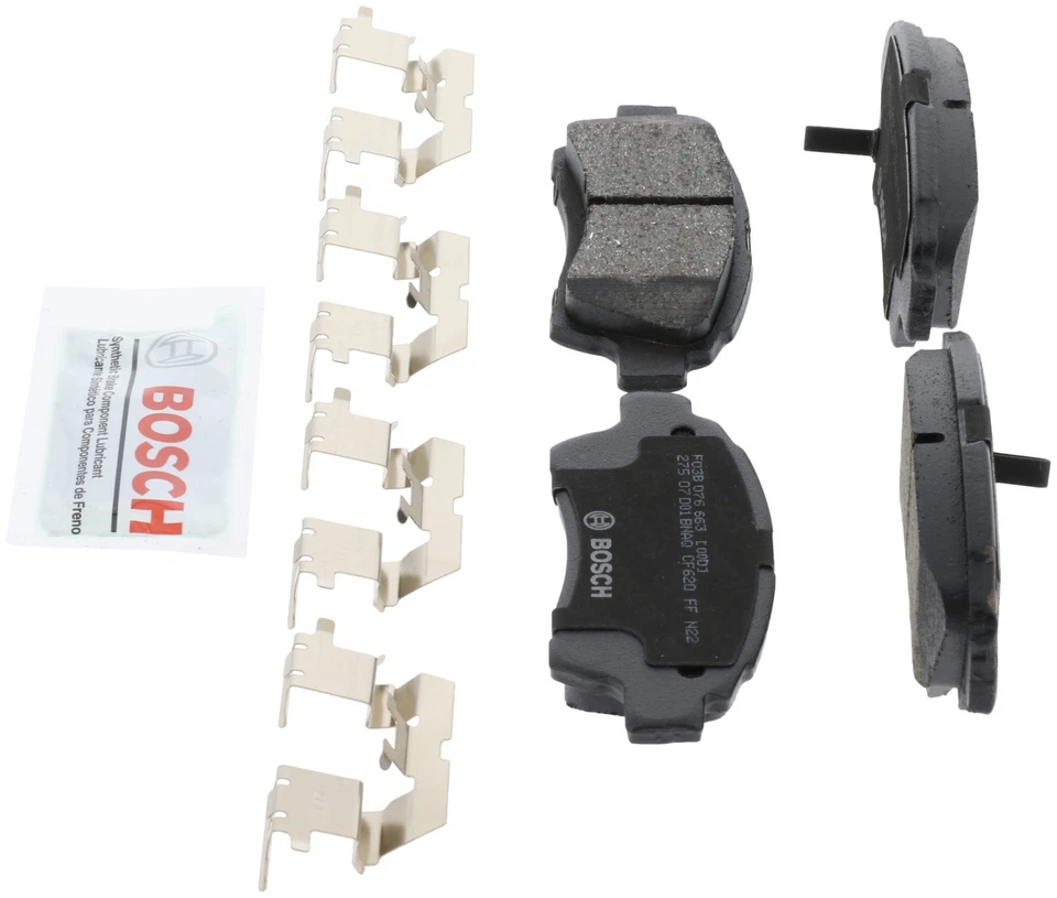 Juego de pastillas de freno de disco delanteras Bosch BC831 para Toyota Echo 2000-2000 Foto 3 de 4