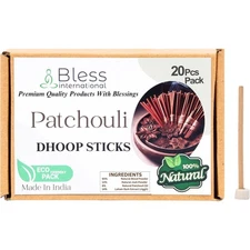 Bless-International Patchouli-100%-Natural-Incense-Bambooless-Dhoop-Sticks Ha...
