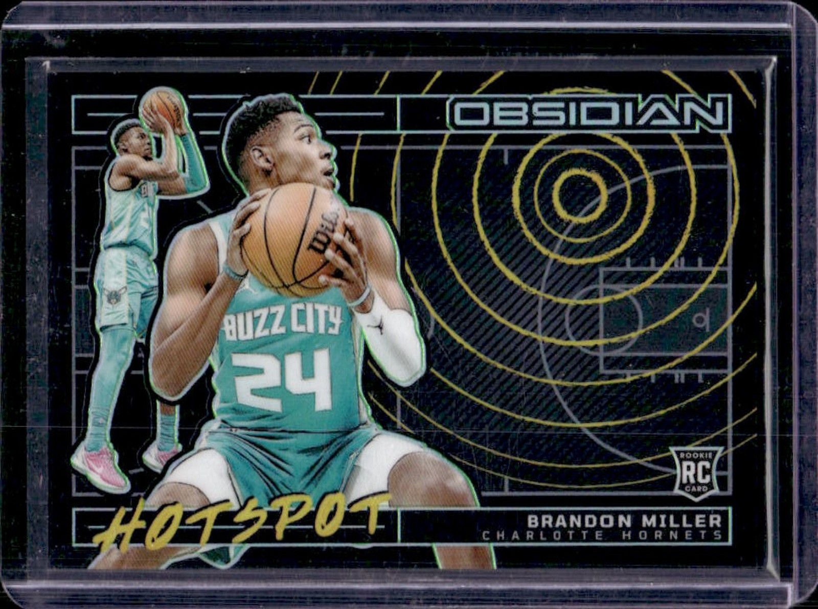2023-24 Obsidian Brandon Miller Hotspot RC Electric Etch Green #/25 Hornets
