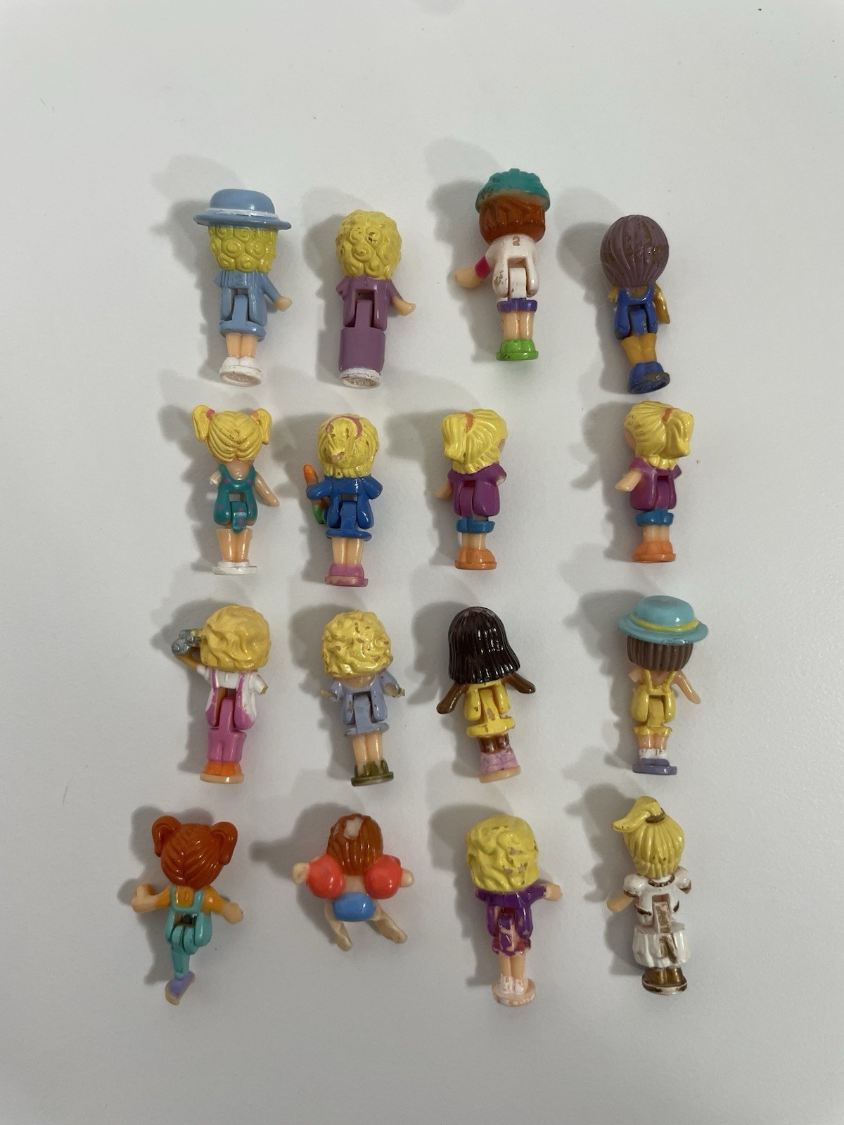 DAMAGED Vtg Polly Pocket Figure Lot Bluebird Girl Dolls Mini 1980s 1990s Compact