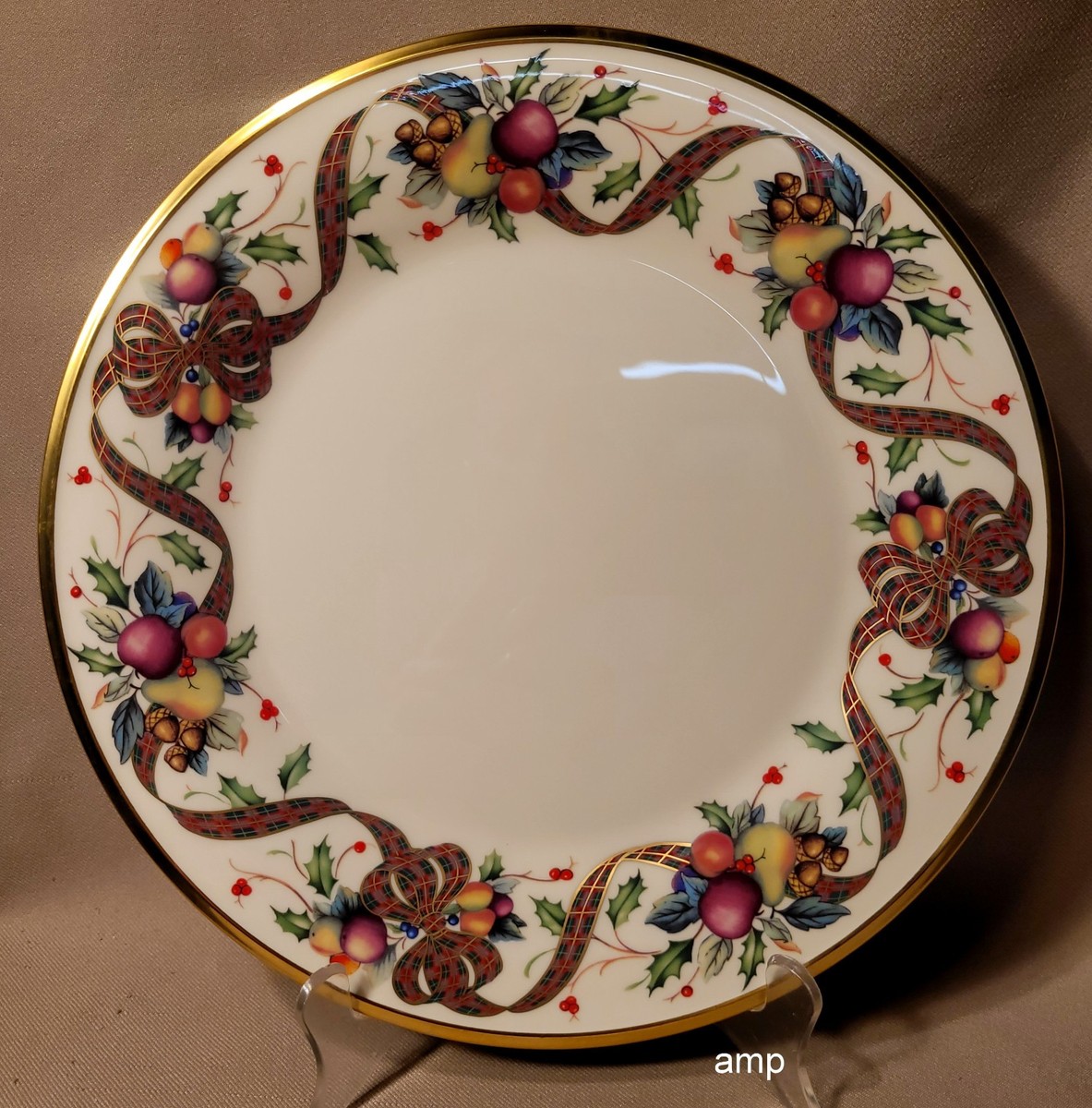 Lenox Holiday Tartan Dinner Plate (10 3/4