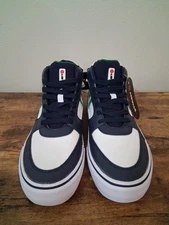 Mens Airwalk Grind Size 12 Lace-Up Blue & White High Top Sneakers Shoes NWT  