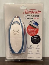 Sunbeam Hot-2-Trot Compact Travel Steam Iron, 800 Watt. Dual Voltage 120 240