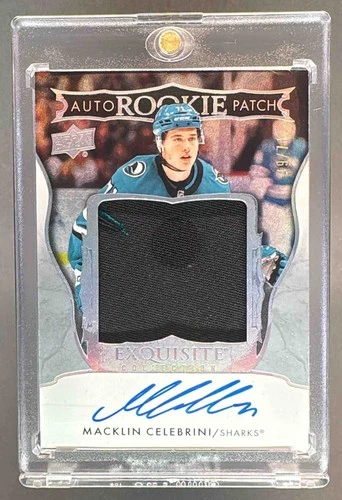 Macklin Celebrini 2024 Upper Deck The Cup Exquisite RPA Rookie Patch Auto 49/71