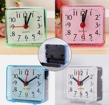 Silent Compact & Portable Alarm Clock Travel Quartz Beep Alarm Clock Small Cute