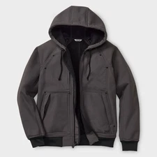 Men's Hooded Action Jacket with Sherpa-Lined Warmth, Water-Resistant Shell